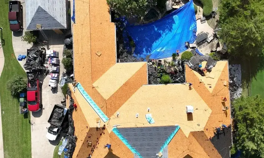 Professional Storm Damage Roof Repair being performed in Egypt Lake-Leto